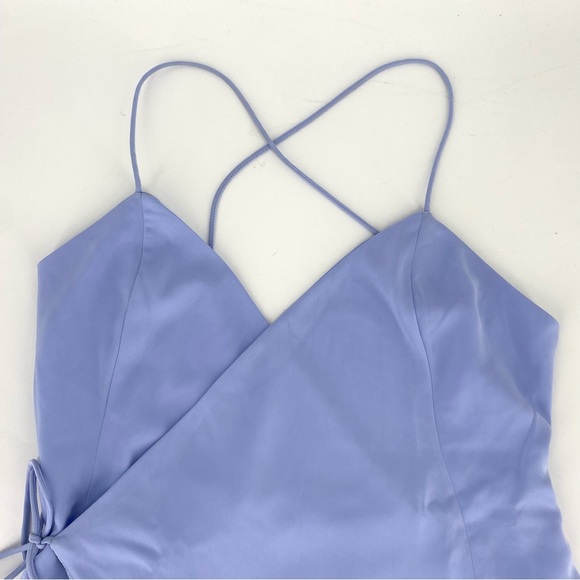 Superdown Luca Wrap Front Blue Dress NWT - Picture 8 of 12